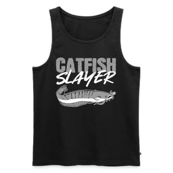 Catfish Slayer Catfish Fishing Fish Hunting - Männer Premium Bio Tank Top - Schwarz - Vorne - AI Model Male 178 light (178cm)