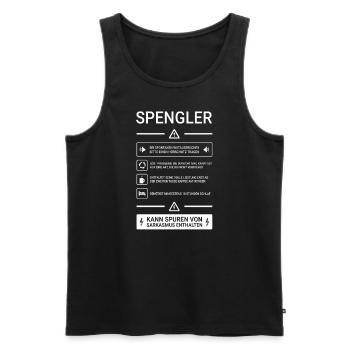 Spengler I Installateur Blech Handwerker Motiv für - Männer Premium Bio Tank Top - Schwarz - Vorne - AI Model Male 178 light (178cm)