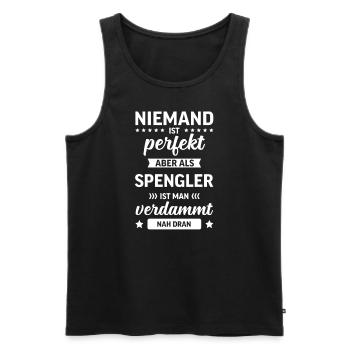 Spengler I Installateur Blech Handwerker Motiv für - Männer Premium Bio Tank Top - Schwarz - Vorne - AI Model Male 178 light (178cm)
