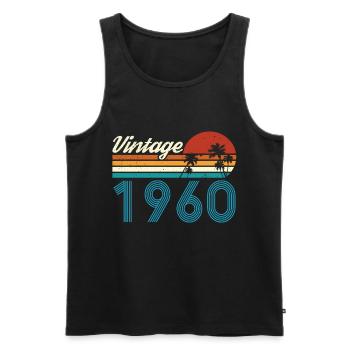 Vintage 1960 Vintage Geburtstag Retro Vintage - Männer Premium Bio Tank Top - Schwarz - Vorne - Michal (187cm)