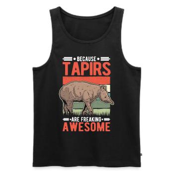 Because Tapirs are freaking awesome - Men's Premium Organic Tank Top - black - Front - AI Model Male 178 light (178cm)