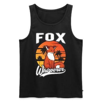 Fuchsflüsterer Fox Whisperer Fuchs - Men's Premium Organic Tank Top - black - Front - Michal (187cm)