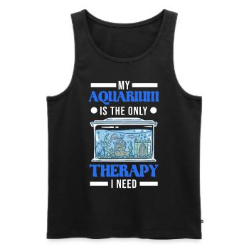 Aquarium Therapy Aquaristic Aquarist Aquarist - Men's Premium Organic Tank Top - black - Front - AI Model Male 178 light (178cm)