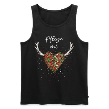 Pflegerin Mit Herz Pflege Weihnachtsgeschenk X-Mas - Männer Premium Bio Tank Top - Schwarz - Vorne - Michal (187cm)