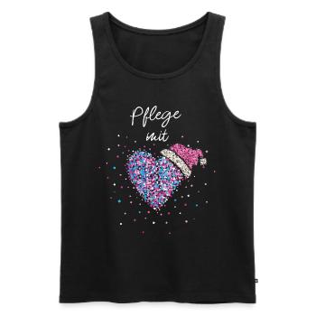Pflegerin Mit Herz Pflege Weihnachtszeit Advent - Männer Premium Bio Tank Top - Schwarz - Vorne - Michal (187cm)
