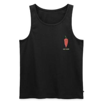 Chili Jalapenos Habaneros Carolina Reaper - Men's Premium Organic Tank Top - black - Front - AI Model Male 178 light (178cm)