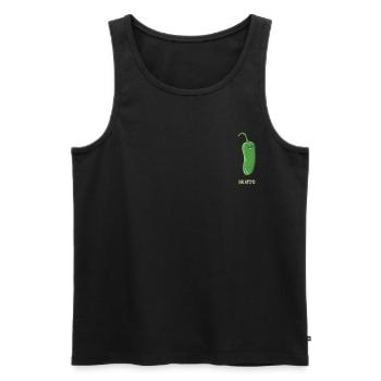 Chili Jalapenos Habaneros Carolina Reaper - Men's Premium Organic Tank Top - black - Front - AI Model Male 178 light (178cm)