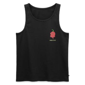 Chili Jalapenos Habaneros Carolina Reaper - Men's Premium Organic Tank Top - black - Front - AI Model Male 178 light (178cm)