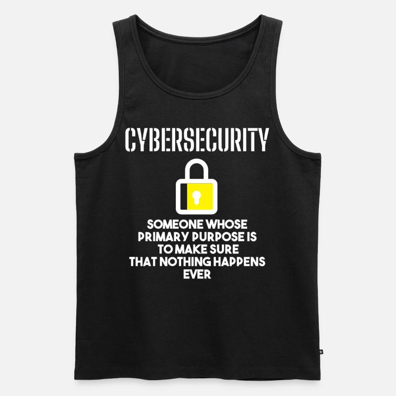 Cybersecurity - IT-Sicherheit Informatiker - Männer Premium Bio Tank Top - Schwarz