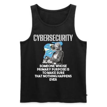Cybersecurity - IT-Sicherheit Informatiker - Männer Premium Bio Tank Top - Schwarz - Vorne - AI Model Male 178 light (178cm)