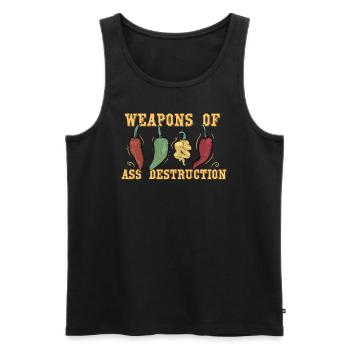 Chili Jalapenos Habaneros Carolina Reaper - Men's Premium Organic Tank Top - black - Front - AI Model Male 178 light (178cm)