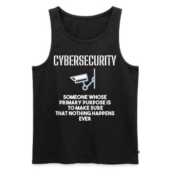 Cybersecurity - IT-Sicherheit Informatiker - Männer Premium Bio Tank Top - Schwarz - Vorne - AI Model Male 178 light (178cm)