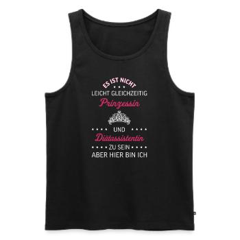 Prinzessin und Diätassistentin I Diät Motiv für - Männer Premium Bio Tank Top - Schwarz - Vorne - Michal (187cm)