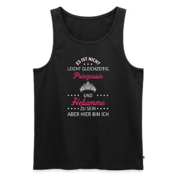 Prinzessin und Hebamme I Geburt Motiv für - Männer Premium Bio Tank Top - Schwarz - Vorne - Michal (187cm)