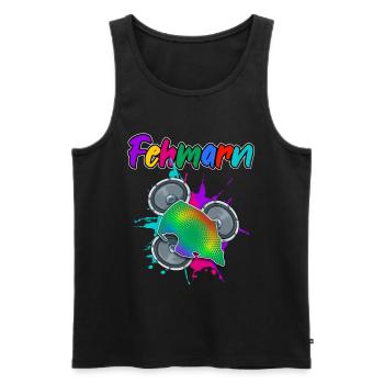 Fehmarn Beat - Männer Premium Bio Tank Top - Schwarz - Vorne - Michal (187cm)