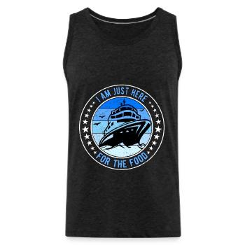 Crusader Cruiser Cruise - Men's Premium Organic Tank Top - charcoal grey - Front - Alexander (188cm)