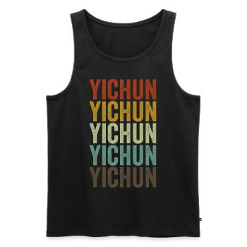 Yichun Chine Rétro Vintage - Débardeur bio Premium Homme - noir - Devant - Michal (187cm)