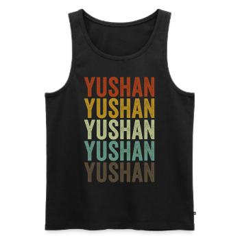 Yushan China Retro Vintage - Men's Premium Organic Tank Top - black - Front - Michal (187cm)