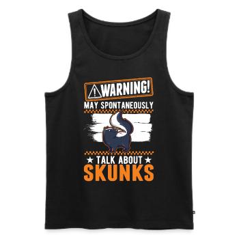 Warnung Stinktier Besitzer Skunk - Männer Premium Bio Tank Top - Schwarz - Vorne - Michal (187cm)
