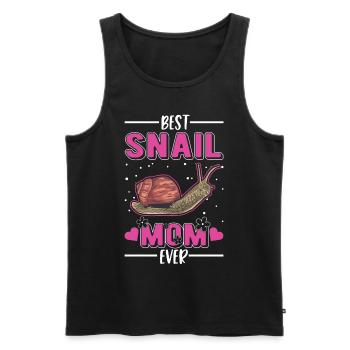Best Snail Mom Ever Schnecken Mama - Männer Premium Bio Tank Top - Schwarz - Vorne - Michal (187cm)