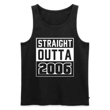 Straight Outta 2006 Geburtstag 2006 Geboren 2006 - Männer Premium Bio Tank Top - Schwarz - Vorne - AI Model Male 178 light (178cm)