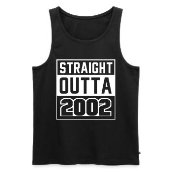Straight Outta 2002 Geburtstag 2002 Geboren 2002 - Männer Premium Bio Tank Top - Schwarz - Vorne - AI Model Male 178 light (178cm)