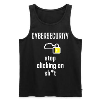 Cybersecurity - IT-Sicherheit Informatiker - Männer Premium Bio Tank Top - Schwarz - Vorne - AI Model Male 178 light (178cm)