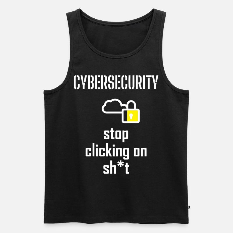 Cybersecurity - IT-Sicherheit Informatiker - Männer Premium Bio Tank Top - Schwarz