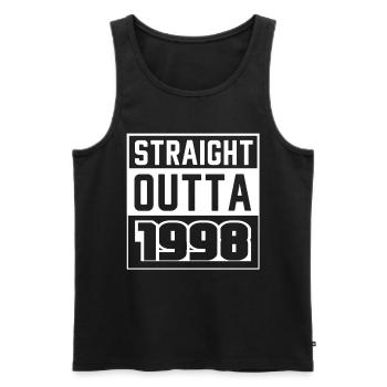 Straight Outta 1998 Birthday 1998 Born 1998 - Men's Premium Organic Tank Top - black - Front - Michal (187cm)