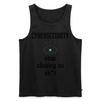 Cybersecurity - IT-Sicherheit Informatiker - Männer Premium Bio Tank Top - Schwarz - Vorne - AI Model Male 178 light (178cm)
