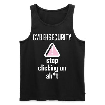 Cybersecurity - IT-Sicherheit Informatiker - Männer Premium Bio Tank Top - Schwarz - Vorne - AI Model Male 178 light (178cm)