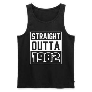 Straight Outta 1982 Geburtstag 1982 Geboren 1982 - Männer Premium Bio Tank Top - Schwarz - Vorne - AI Model Male 178 light (178cm)