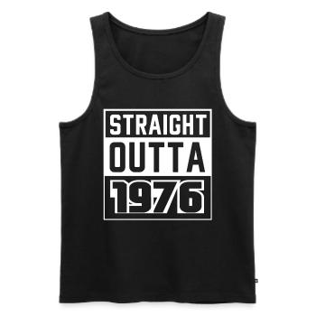 Straight Outta 1976 Birthday 1976 Born 1976 - Men's Premium Organic Tank Top - black - Front - AI Model Male 178 light (178cm)