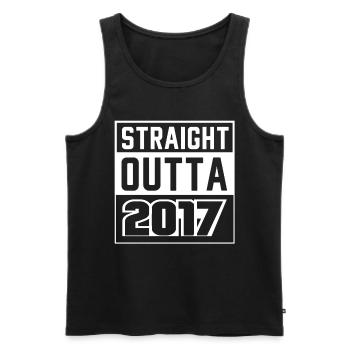 Straight Outta 2017 Birthday 2017 Born 2017 - Men's Premium Organic Tank Top - black - Front - AI Model Male 178 light (178cm)