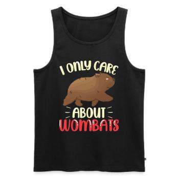 Mag nur Wombat Australien Beuteltier - Männer Premium Bio Tank Top - Schwarz - Vorne - Michal (187cm)