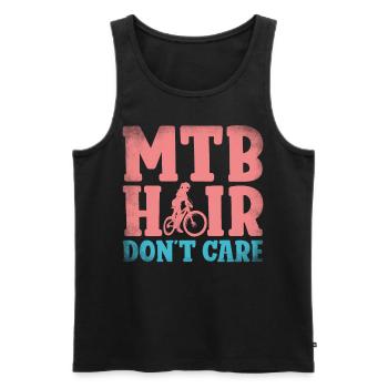 Enduro MTB Mountain Bike Riding - Männer Premium Bio Tank Top - Schwarz - Vorne - Michal (187cm)