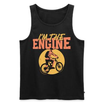 Enduro MTB Mountain Bike Riding - Männer Premium Bio Tank Top - Schwarz - Vorne - Michal (187cm)