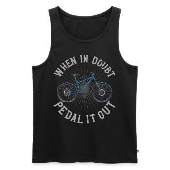 Enduro VTT VTT Équitation - Débardeur bio Premium Homme - noir - Devant - Michal (187cm)