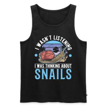Snail Gift Vineyard Snail - Men's Premium Organic Tank Top - black - Front - Michal (187cm)