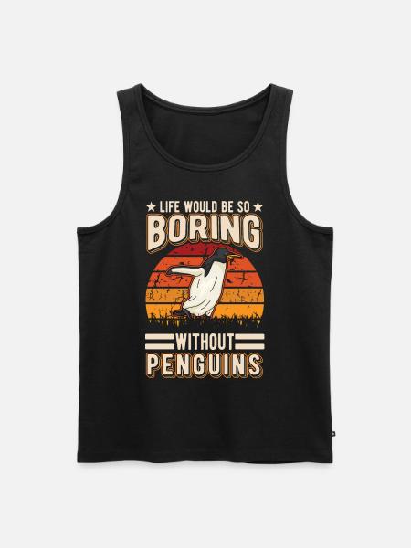 Penguin Gift Penguin - Men's Premium Organic Tank Top - black