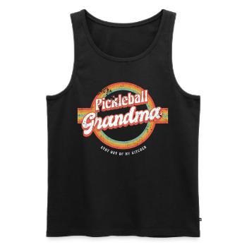 Pickleball Oma Stay Out Of My Kitchen Shirt - Männer Premium Bio Tank Top - Schwarz - Vorne - Michal (187cm)