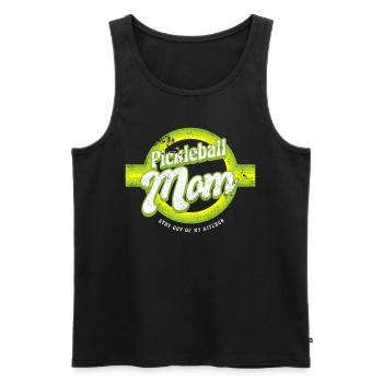 Pickleball Mom Stay Out Of My Kitchen Shirt - Men's Premium Organic Tank Top - black - Front - AI Model Male 178 light (178cm)