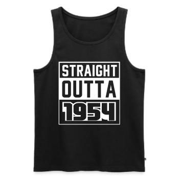 Straight Outta 1954 Birthday 1954 Born 1954 - Men's Premium Organic Tank Top - black - Front - AI Model Male 178 light (178cm)