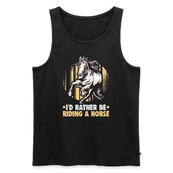 Design équestre et équestre pour les amoureux des chevaux - Débardeur bio Premium Homme - noir - Devant - AI Model Male 178 light (178cm)