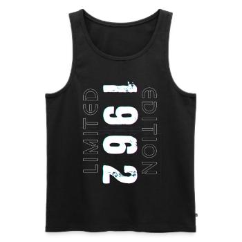 Édition Limitée Année de Naissance 1962 Cadeau Hommes - Débardeur bio Premium Homme - noir - Devant - Michal (187cm)