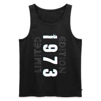Édition Limitée Année de Naissance 1973 Cadeau Hommes - Débardeur bio Premium Homme - noir - Devant - Michal (187cm)