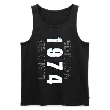 Édition Limitée Année de Naissance 1974 Cadeau Hommes - Débardeur bio Premium Homme - noir - Devant - Michal (187cm)