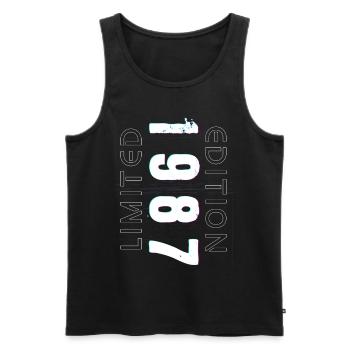 Édition Limitée Année de Naissance 1987 Cadeau Hommes - Débardeur bio Premium Homme - noir - Devant - Michal (187cm)