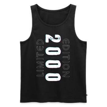 Édition Limitée Année de Naissance 2000 Cadeau Hommes - Débardeur bio Premium Homme - noir - Devant - Michal (187cm)