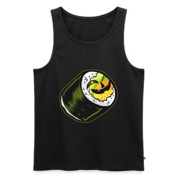 Maki Sushi Jack O Lantern Face Costume Halloween - Männer Premium Bio Tank Top - Schwarz - Vorne - Michal (187cm)